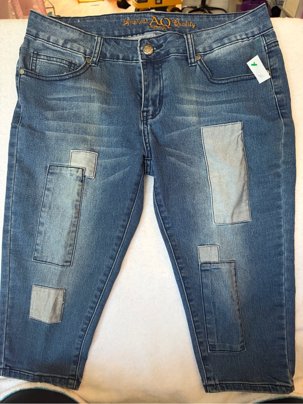 Women’s Patchwork Blue capris